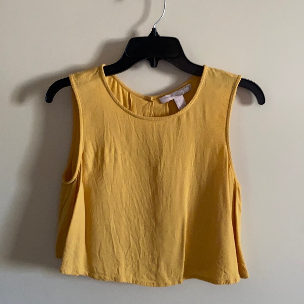 Yellow crop top